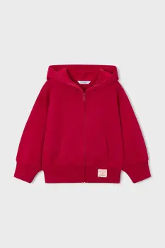 Mayoral bluza copii culoarea rosu, cu gluga, uni, 4449 imagine