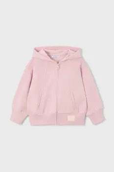 Mayoral bluza copii culoarea roz, cu gluga, uni, 4449 imagine