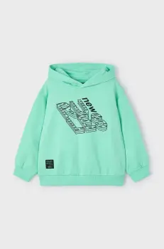 Mayoral bluza copii culoarea verde, cu gluga, cu imprimeu, 3416 imagine