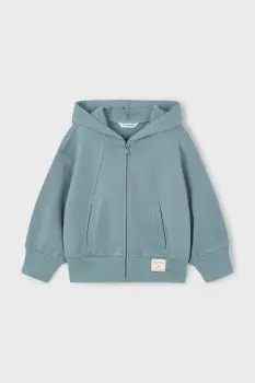 Mayoral bluza copii culoarea verde, cu gluga, uni, 4449 imagine
