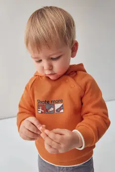 Mayoral bluza culoarea portocaliu, cu gluga, 2414 imagine