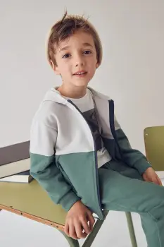 Mayoral bluza culoarea verde, cu gluga, 4426 imagine