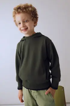 Mayoral bluza culoarea verde, cu gluga, 4451 imagine