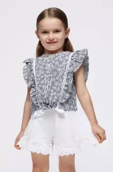 Mayoral bluza de bumbac pentru copii culoarea albastru marin, modelator imagine