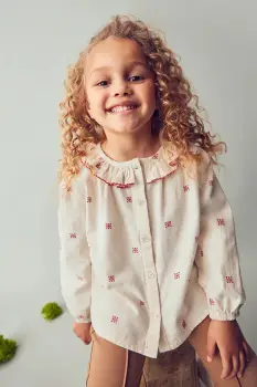 Mayoral bluza de bumbac pentru copii culoarea bej, cu imprimeu, 4132 imagine