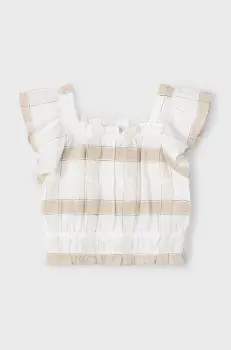 Mayoral bluza de in pentru copii culoarea bej, modelator, 3183 imagine