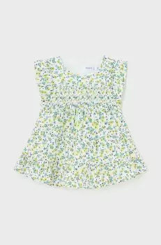 Mayoral bluza din bumbac pentru bebelusi culoarea verde, neted imagine