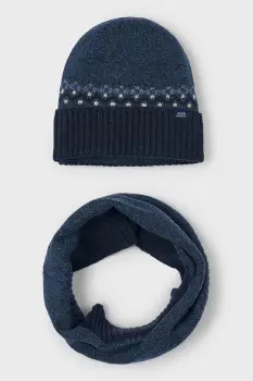 Mayoral caciula si fular copii culoarea bleumarin, 10069 imagine