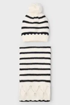 Mayoral caciula si fular pentru copii culoare bej 10070 imagine