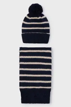 Mayoral caciula si fular pentru copii culoare bleumarin 10070 imagine