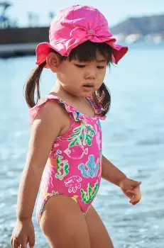 Mayoral costum de baie dintr-o bucata pentru copii culoarea roz, 1742 imagine