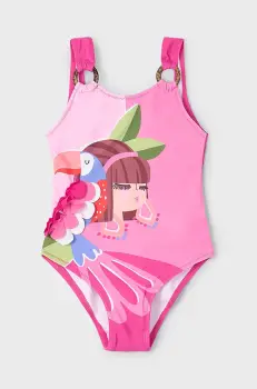 Mayoral costum de baie dintr-o bucata pentru copii culoarea roz, 3718 imagine
