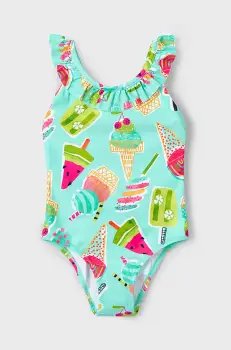 Mayoral costum de baie dintr-o bucata pentru copii culoarea turcoaz, 3719 imagine