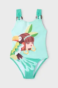 Mayoral costum de baie dintr-o bucata pentru copii culoarea verde, 3718 imagine