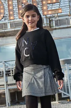 Mayoral fusta-pantaloni pentru copii culoarea negru, mini, drept, 7976 imagine