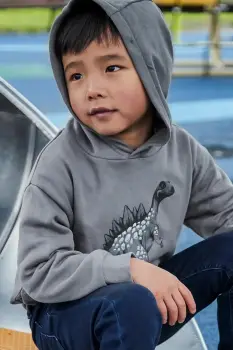 Mayoral hanorac de bumbac culoarea gri, cu gluga, 4407 imagine