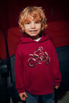 Mayoral hanorac de bumbac culoarea rosu, cu gluga, 4407 imagine