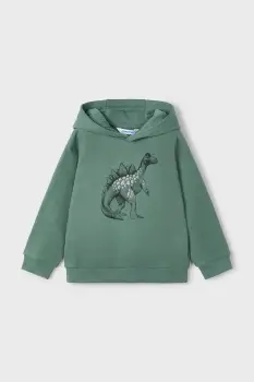 Mayoral hanorac de bumbac culoarea verde, cu gluga, 4407 imagine