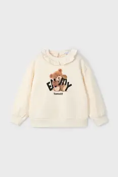 Mayoral hanorac de bumbac pentru copii culoarea bej, cu imprimeu, 4430 imagine