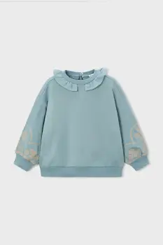 Mayoral hanorac de bumbac pentru copii culoarea verde, cu imprimeu, 4430 imagine