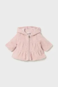 Mayoral Newborn bluza bebe culoarea roz, cu gluga, uni, 2413 imagine