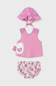 Mayoral Newborn costum de baie pentru bebelusi culoarea roz, 1668 imagine