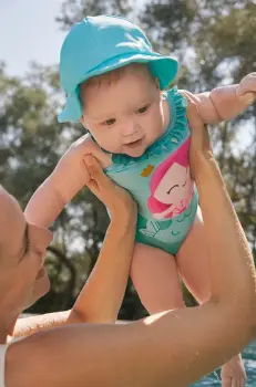 Mayoral Newborn costum de baie pentru bebelusi culoarea turcoaz, 1764 imagine