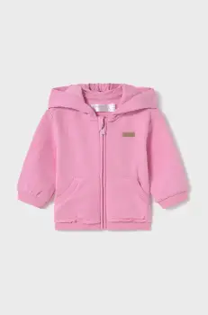 Mayoral Newborn hanorac de bumbac pentru bebelusi culoarea roz, cu gluga, neted, 1455 imagine