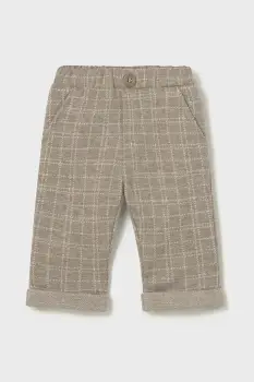 Mayoral Newborn pantaloni bebe culoarea maro, cu imprimeu, 2575 imagine