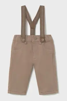 Mayoral Newborn pantaloni bebe culoarea maro, uni, 2576 imagine