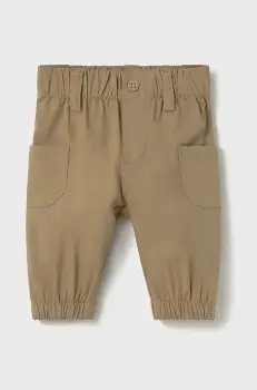 Mayoral Newborn pantaloni bebe culoarea verde, neted, 1563 imagine