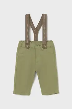Mayoral Newborn pantaloni bebe culoarea verde, uni, 2576 imagine