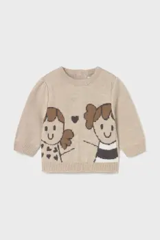 Mayoral Newborn pulover bebe culoarea maro, 2340 imagine