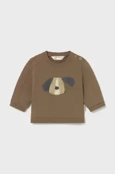 Mayoral Newborn pulover din bumbac pentru bebelusi culoarea maro, light, 2406 imagine