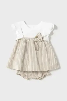 Mayoral Newborn rochie bebe culoarea bej, mini, evazati, 1845 imagine