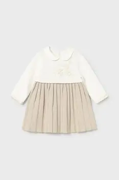 Mayoral Newborn rochie bebe culoarea bej, mini, evazati, 2804 imagine