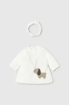 Mayoral Newborn rochie bebe culoarea bej, mini, evazati, 2823 imagine