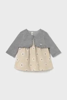 Mayoral Newborn rochie bebe culoarea bej, mini, evazati, 2832 imagine