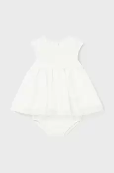 Mayoral Newborn rochie bebe culoarea bej, mini, evazati imagine