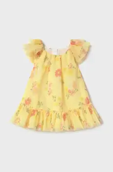Mayoral Newborn rochie bebe culoarea galben, mini, evazati, 1850 imagine