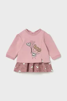 Mayoral Newborn rochie bebe culoarea roz, mini, evazati, 2833 imagine