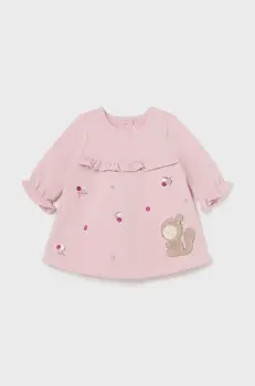 Mayoral Newborn rochie bebe culoarea roz, mini, evazati, 2885 imagine