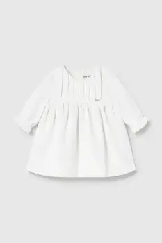 Mayoral Newborn rochie de catifea pentru bebelusi culoarea bej, mini, evazata imagine