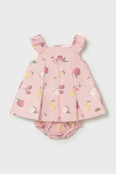 Mayoral Newborn rochie din amestec de in pentru bebelusi imagine