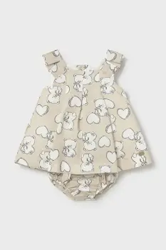 Mayoral Newborn rochie din amestec de in pentru bebelusi imagine