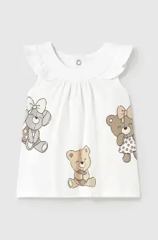 Mayoral Newborn rochie din bumbac pentru bebelusi culoarea alb, mini, evazati, 1852 imagine