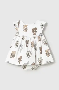 Mayoral Newborn rochie din bumbac pentru bebelusi culoarea bej, mini, evazati, 1869 imagine