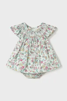 Mayoral Newborn rochie din bumbac pentru bebelusi culoarea turcoaz, mini, evazati, 1867 imagine