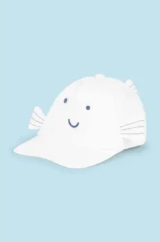 Mayoral Newborn sapca din bumbac pentru copii culoarea alb, cu imprimeu imagine