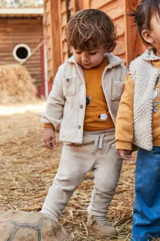 Mayoral pantaloni bebe culoarea bej, 2510 imagine